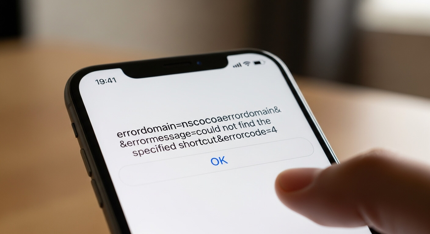 How to Resolve errordomain=nscocoaerrordomain&errormessage=could not find the specified shortcut.&errorcode=4 on iPhone, iPad, and Mac