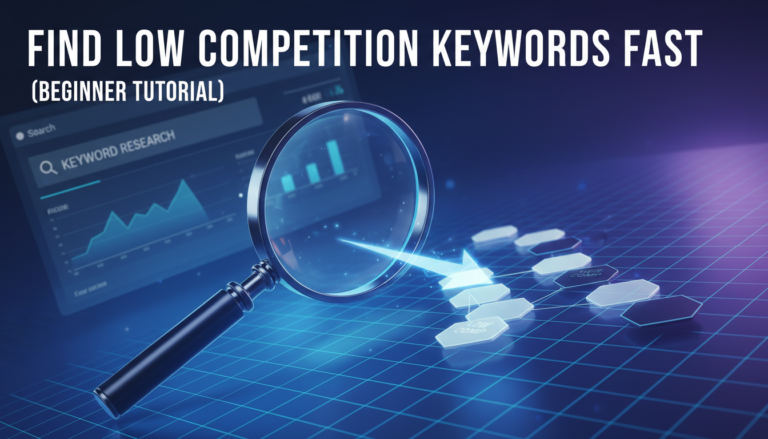 Find Low Competition Keywords Fast (Beginner Tutorial)