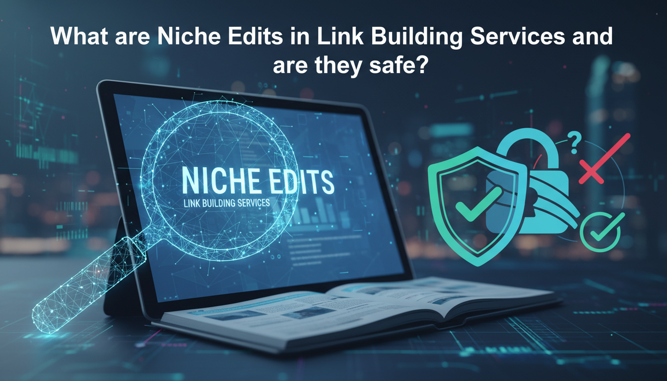 What are niche edits in link building services and are they safe?