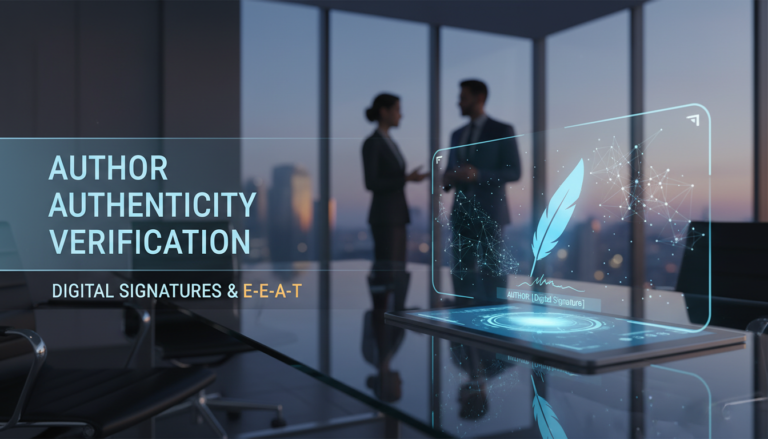 Author Authenticity Verification: Digital Signatures & E-E-A-T