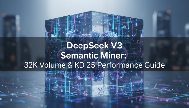 DeepSeek V3 Semantic Miner: 32K Volume & KD 25 Performance Guide