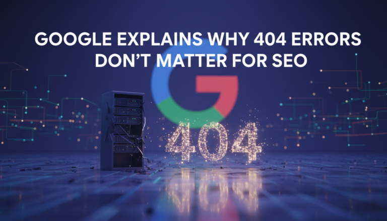 Google Explains Why 404 Errors Don't Matter for SEO