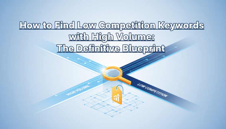How to Find Low Competition Keywords with High Volume: The Definitive Blueprint