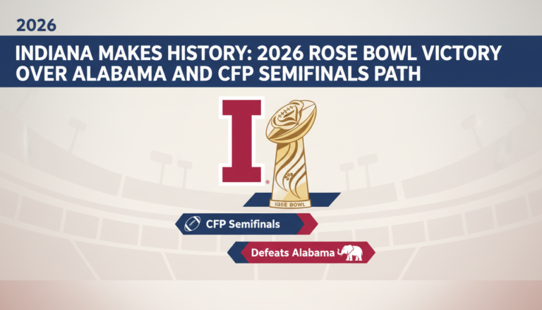 Indiana Makes History: 2026 Rose Bowl Victory Over Alabama and CFP Semifinals Path