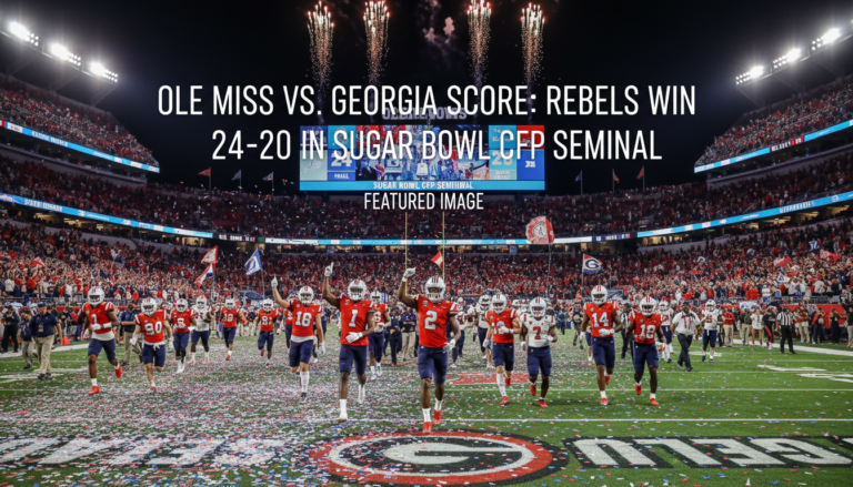 Ole Miss vs. Georgia Score: Rebels Win 24-20 in Sugar Bowl CFP Semifinal