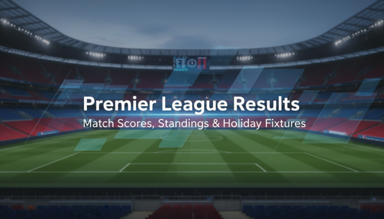 Premier League Results: Match Scores, Standings & Holiday Fixtures