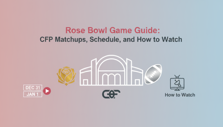 Rose Bowl Game Guide: CFP Matchups, Schedule, and How to Watch