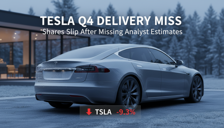 Tesla Q4 Delivery Miss: Shares Slip After Missing Analyst Estimates