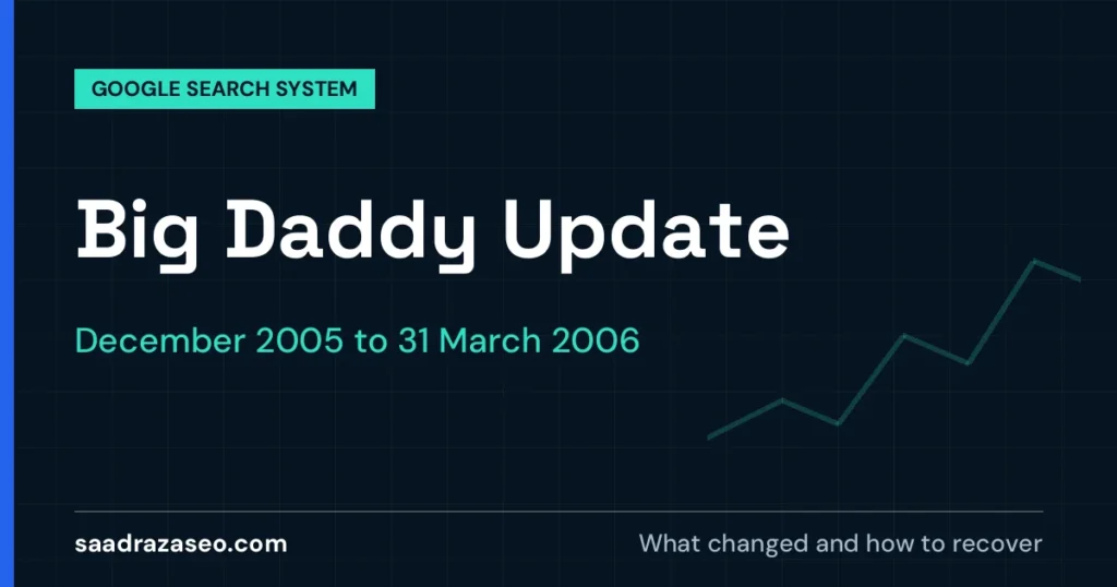 Google Big Daddy Update, December 2005 to 31 March 2006: what changed and how to recover