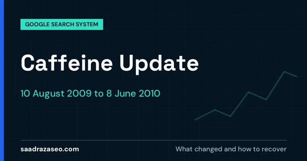 Google Caffeine Update, 10 August 2009 to 8 June 2010: what changed and how to recover