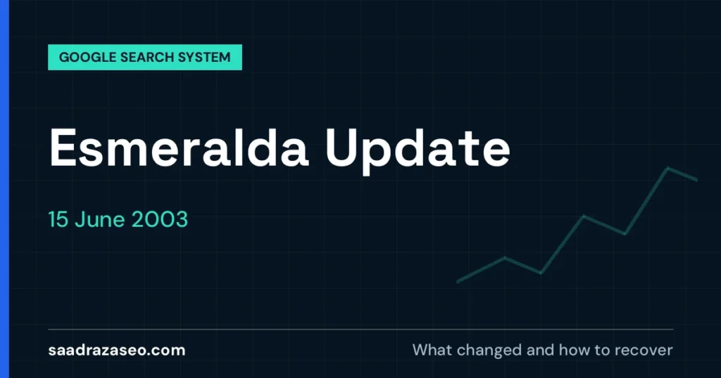 Google Esmeralda Update, 15 June 2003: what changed and how to recover