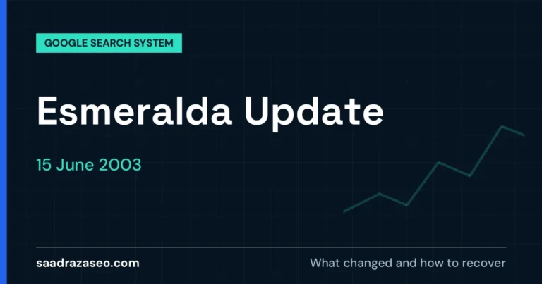 Google Esmeralda Update, 15 June 2003: what changed and how to recover