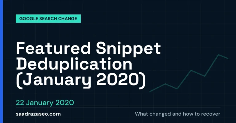 Google Featured Snippet Deduplication (January 2020), 22 January 2020: what changed and how to recover