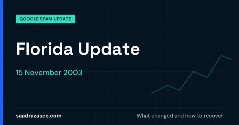 Google Florida Update, 15 November 2003: what changed and how to recover