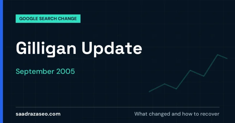 Google Gilligan Update, September 2005: what changed and how to recover