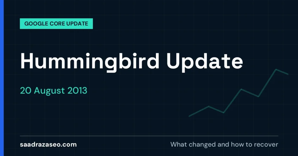 Google Hummingbird Update, 20 August 2013: what changed and how to recover