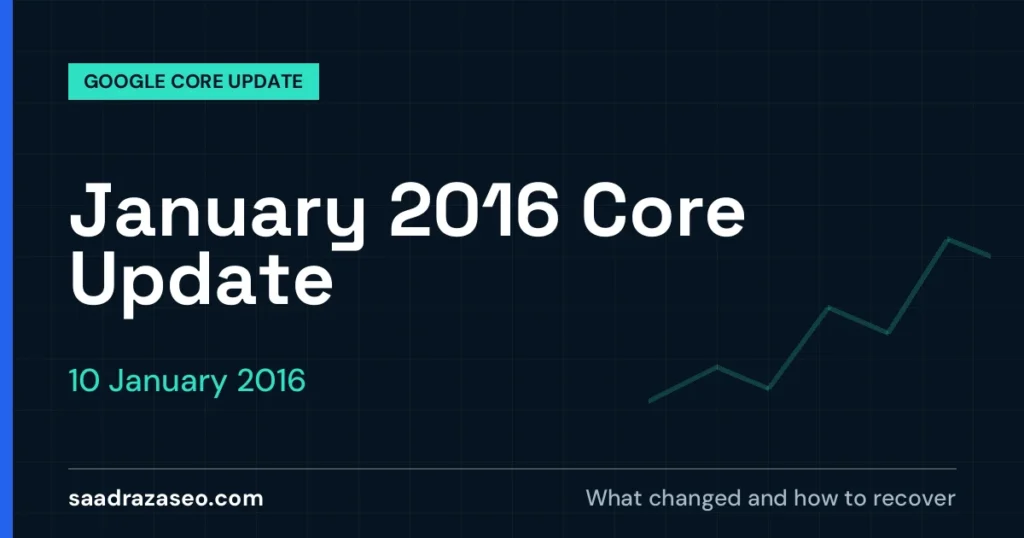 Google January 2016 Core Update, 10 January 2016: what changed and how to recover