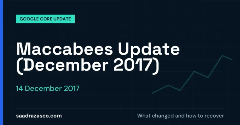 Google Maccabees Update (December 2017), 14 December 2017: what changed and how to recover