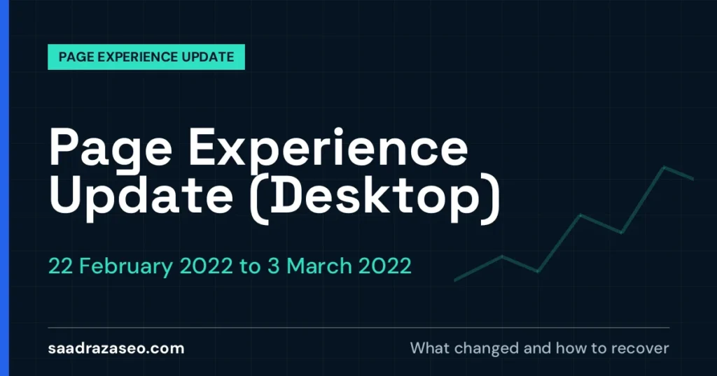 Google Page Experience Update (Desktop), 22 February 2022 to 3 March 2022: what changed and how to recover