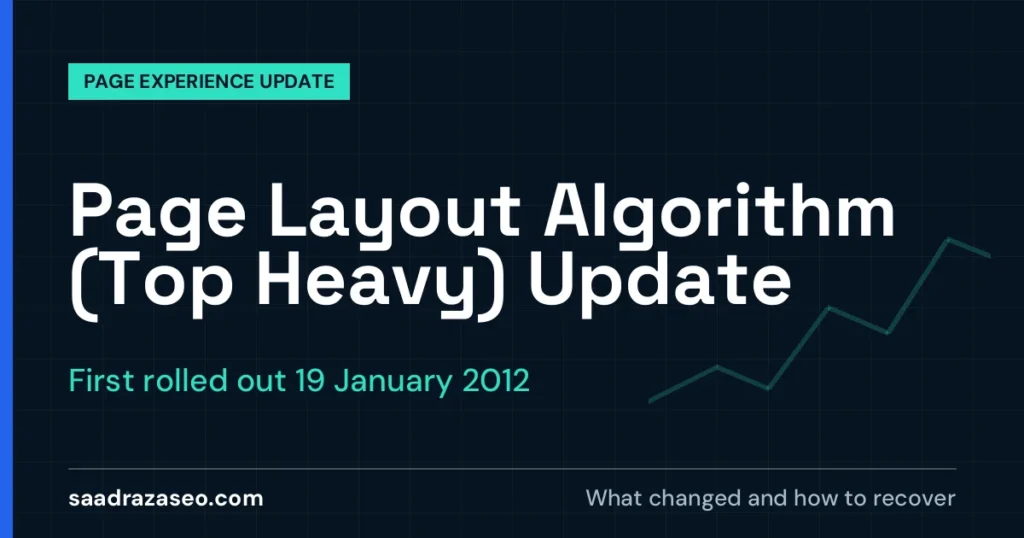 Google Page Layout Algorithm (Top Heavy) Update, First rolled out 19 January 2012: what changed and how to recover
