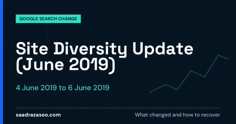 Google Site Diversity Update (June 2019), 4 June 2019 to 6 June 2019: what changed and how to recover